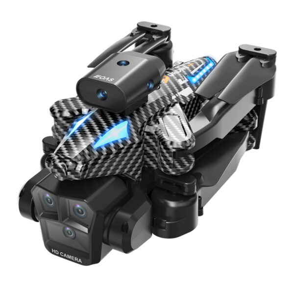 Dronzy C10 Black Drone – Triple Camera, 4K HD Video, Foldable Design - Image 2