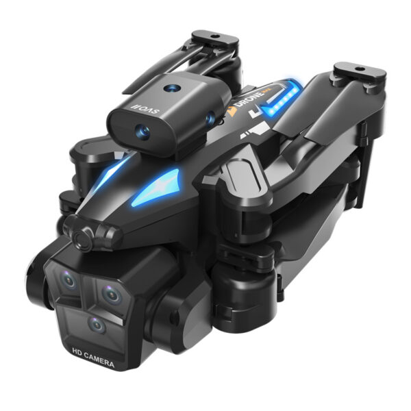 Dronzy C10 Black Drone – Triple Camera, 4K HD Video, Foldable Design - Image 3