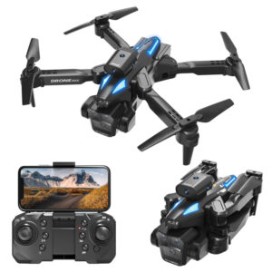 Dronzy C10 Black Drone – Triple Camera, 4K HD Video, Foldable Design